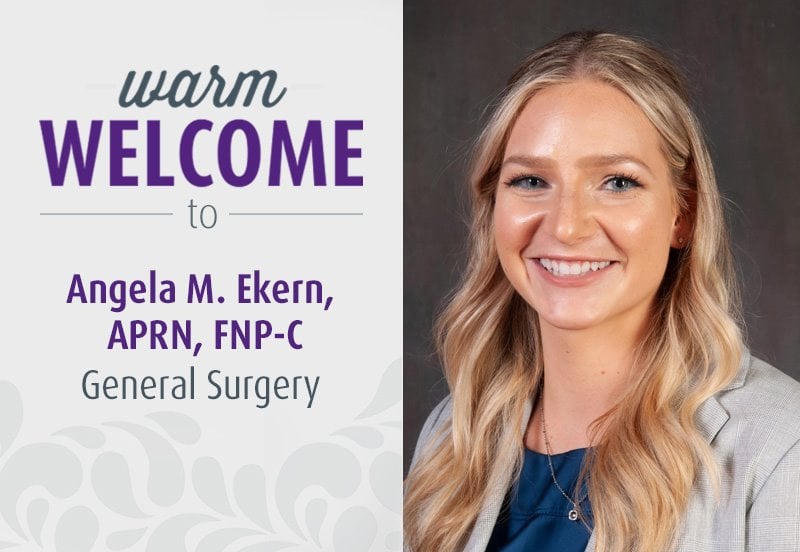 Advanced Practice Registered Nurse for General Sugery, Angela M. Ekern